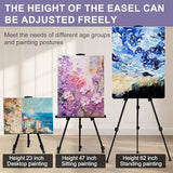 10 Pack Painting Display Easel Stand Portable Adjustable Metal Tripod Artist Canvases Height