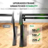 Electric Standing Desk Adjustable - 60x28 Inch Sit Stand Desk with 1 Inch Thick Tabletop