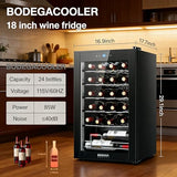 BODEGA COOLER 24 Bottle Wine Cooler, 2.5 Cu.Ft Mini Fridge with Lock