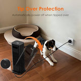 Minthouz Space Heater - 1500W PTC Ceramic Tower Heaters for Indoor Use with Adjustable Thermostat, Timer and Remote Control, Quick 1s Heat-up 70° Oscillation Electric Heater for Office, Bedroom, Room