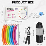 Phobby Weighted Exercise Hoop for Adults, 2.2lbs Adjustable Fitness Hoop, 8 Detachable Hoop Sections with Jump Rope & Storage Bag, Home Gym Workout