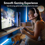 Wireless Headsets with Microphone, Ultra Lightweight& 50+ Playtime, Wireless Headset for Cell Phones