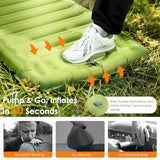 Minthouz Camping Sleeping Pad, 5 Inch Thick Inflatable Camping Pad, Foot Pump Fast Inflation, Portable Sleeping Mat for Camping Backpacking Hiking Traveling Tent