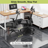 2 Packs 32" x 48"Heavy Duty Clear Office Chair Mat for Thick Carpet,Durable Plastic Under-Desk Carpet Protector