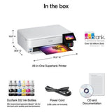 Epson EcoTank Photo ET-8550 Wireless Wide-Format All-in-One Tank Printer with Scanner and Copier, Auto 2-Sided Printing - White (Renewed)