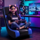 GTPLAYER Floor Rocker Gaming Chair – Adjustable Angle Limiter, Ultra Lightweight Ergonomic Floor Rocking Game Seat for Gaming and Lounging, Blue