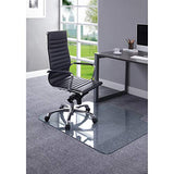 Lorell Tempered Glass Chairmat with Lip, 36" x 48", Clear