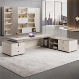 ABHNUGFS Study Writing Table PC Desks Executive Desk Boss Light Luxury Modern Leadership President Office Manager Home Study Large