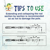 WIDDEN 2 Pack Kids Fishing Pole, Portable Telescopic Kids Fishing Poles Set for Boys and Girls, Fishing Rod and Reel Combo Kit with Tackle Box, and Fishing Net, Best Fishing Pole for Toddler Youth