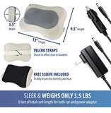 Zyllion Shiatsu Back and Neck Massager with Heat - 3D Electric Kneading Deep Tissue Massage Pillow for Muscle Pain Relief, Cream, ZMA-13