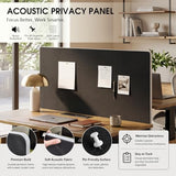 SAINTCY Two-Person Standing Office Desk with Built-in USB Outlet, Double Adjustable Computer Cubicle Desk