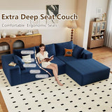 96" Modular Sectional Couch, Boneless L Shaped Cloud Sofa with Chaise Lounge