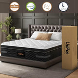 Medium Firm Queen Size Mattress, 14 inch Hybrid Mattress in a Box with Zoned Lumbar Support for Side Sleepers