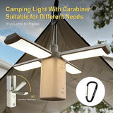 KLARUS CL2 Rechargeable Camping Lantern, 750LM 7 Light Modes Waterproof Foldable Tent Light with 14,000mAh Power Supply for Emergency, Camping, Beach, Travel, Power Outages - White