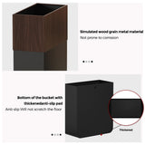 LEASYLIFE 2.1gallon Rectangle Bathroom Trash Can, Walnut Trash Can