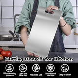 Titanium Cutting Board Set of 3,100% Pure Titanium Cutting Boards for Kitchen, Double Sided Food-Grade Chopping Board for Cutting Meat Vegetable Fruit, Dishwasher Safe