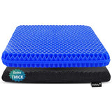 Gel Seat Cushion for Long Sitting, Extra Thick Gel Cushion for Wheelchair Soft Chair Pads Cushions for Office Home Chairs (Blue)