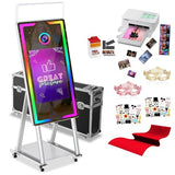Mirror Photo Booth Touch Screen with Printer,45" Photo Mirror Booth with 22" Touch Screen Built