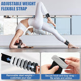 INDEPANDIA Wrist & Ankle Weights for Women and Men, 2lbs Pair Adjustable Silicone Weighted Bangles for Arm & Leg Workouts, Gradient Black