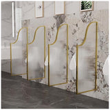 Urinal Divider Privacy Screen,Durable Tempered Glass Urinal Dividers with Stainless Steel Frame – Waterproof Privacy Screens for Men's Restrooms