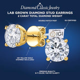 IGI Certified Lab Grown Diamond Stud Earrings