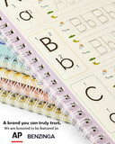 Large Magic Handwriting Practice Copybook, Grooved Handwriting Practice for Kids 3-8, Toddler Writing Practice, Math Calligraphy, Letter Tracing, for Preschool, The Beginner Kit