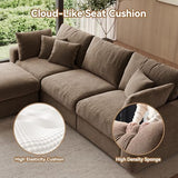 WorthFurni 110” Cloud Sectional Couches for Living Room, Modular Sectional Sofa with Deep Seat
