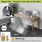 2 Packs 32" x 48"Heavy Duty Clear Office Chair Mat for Thick Carpet,Durable Plastic Under-Desk Carpet Protector