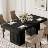 Tribesigns Dining Table for 4-6 People, 63 Inch Modern Rectangle Kitchen Table