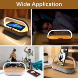 iGaur Nightstand Lamp with Wireless Charger,Unique Gifts for Women 4 in 1 Touch Bedside Lamp,Bluetooth Speaker Lamp