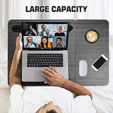 Plus XL Adjustable Laptop Desk with Light, USB Port, iPad Holder, Drawer Storage - Larger 23.6IN Adjustable Lap Desk for Bed