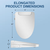 IYTATA Electric Bidet Toilet Seat, Elongated, Warm Water with Air Dryer, Heated Seat and Slow Close Lid, Front and Rear Wash, Adjustable Water Temperature, LED Nightlight, Wireless Remote, White, 101