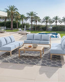ACTREST Luxury 6-Inch Outdoor Seat Cushions - 24x24 Water&UV&Fade Resistant 1 Set Comfortable Patio Furniture Cushion