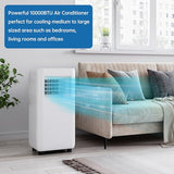 Portable Air Conditioners, 10,000 BTU AC Unit Portable for Room up to 450 Sq. Ft. with Remote Control, Window Installation Kit, 24H Timer, Sleep Mode