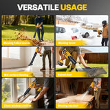 V-MODEST Leaf Blower Cordless, 800,000 RPM Compact Leaf Blowers Battery Powered Brushless with 2 * 4.0Ah Batteries, Lightweight Electric Leaf Blower for Yard