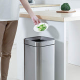inless Steel Open Top Trash Can, 8L/15L/20L/25L/30L - Recycling Bin for Kitchen, Bathroom, Living Room, Bedroom, Office - Waste Basket