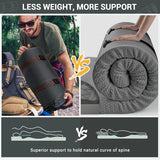 Elegear CumbreX™ Air & Foam Self Inflating Sleeping Pad, Built-in Electric Pump 4" Ultra-Thick Memory Foam Camping Mattress with Pillow Camping Pad 4-Season R-Value 9.5 Camp Mat (Grey, Single)