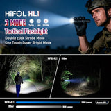 HiFOL Tactical Flashlights 2000 Lumens, Police Flashlight with Rotatable Holster for Duty Belt, Handheld Flashlights for Camping/Law Enforcement HL1