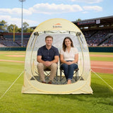 Lenotos Pop Up Sports Tent, Instant Clear Bubble Tent, with Removable Top Cover, Outdoor All Weather Shelter, for Watching Sports, Cheering, Fishing and Camping (50" L x 50" W x 62" H)