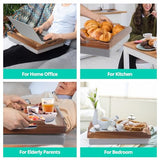 Lap Desk with Cushion,Wooden Bed Tray Table for Eating,Lap Tray in Recliner,Breakfast Tray,