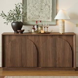 win2win 65" Sideboard Buffet Cabinet with Storage, Modular Credenza, Walnut