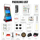 Magic Mirror Photo Booth with Camera and Printer, 65-43in Interactive Touch Screen Mirror Photo