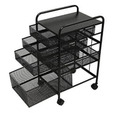 Rolling File Cart w/5 Drawers, Rolling Storage Cart Movable Desk File Stationery Organizer Cart