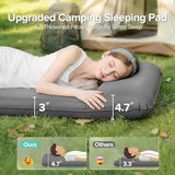 Andola Self-Inflating Sleeping Pad for Camping, 3" Ultra-Thick Outdoor Camping Mat with Pillow & 9.5 R-Value, Insulated All-Season Foam Camping Mattress for Camping Travel Tent Car