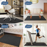 Office Chair Mat for Hardwood & Tile Floor, 55"x35" Computer Gaming Rolling Chair Mat (Black, 55"×35")