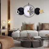 Anmotpe Large Wall Clock for Living Room Modern Light Luxury Stylish Design Clocks Silent Non Ticking Battery Operated Geometric Dial Clock for Bedroom, Office,Kitchen 47X24.4inch