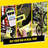 Slacker MTB Starter Suspension Tuning Kit – Digital Sag Tool & Portable Bike Tool for Precise MTB Sag Setup – One-Person Axle Measurement System – Bike Suspension Tool for Forks & Rear Shocks