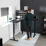 Corner Standing Desk, 63 x 55 inch Reversible L-Shaped Workstation, Electric Height Adjustment, Home, Office