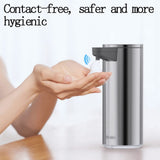 SUREK Simple Stainless Steel soap Dispenser Automatic Liquid Soap Dispenser Countertop 300 ml(10.6 oz) Rechargeable Touch-Free Easy to use