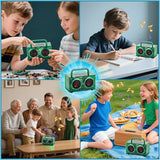 DIY Bluetooth Speaker Kit with LED Light, Green Transparent Acrylic